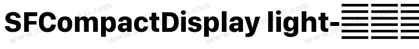 SFCompactDisplay light字体转换